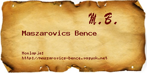 Maszarovics Bence névjegykártya